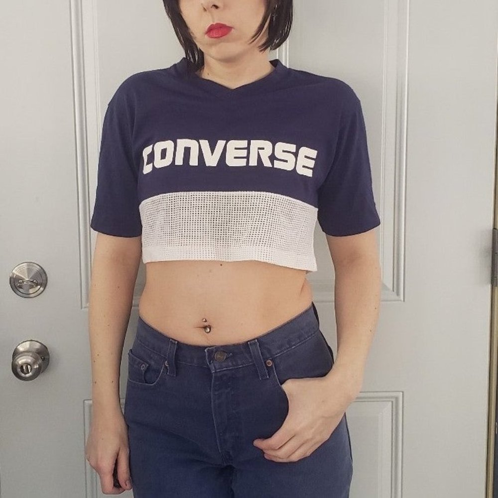 80s‎ Converse Crop Top